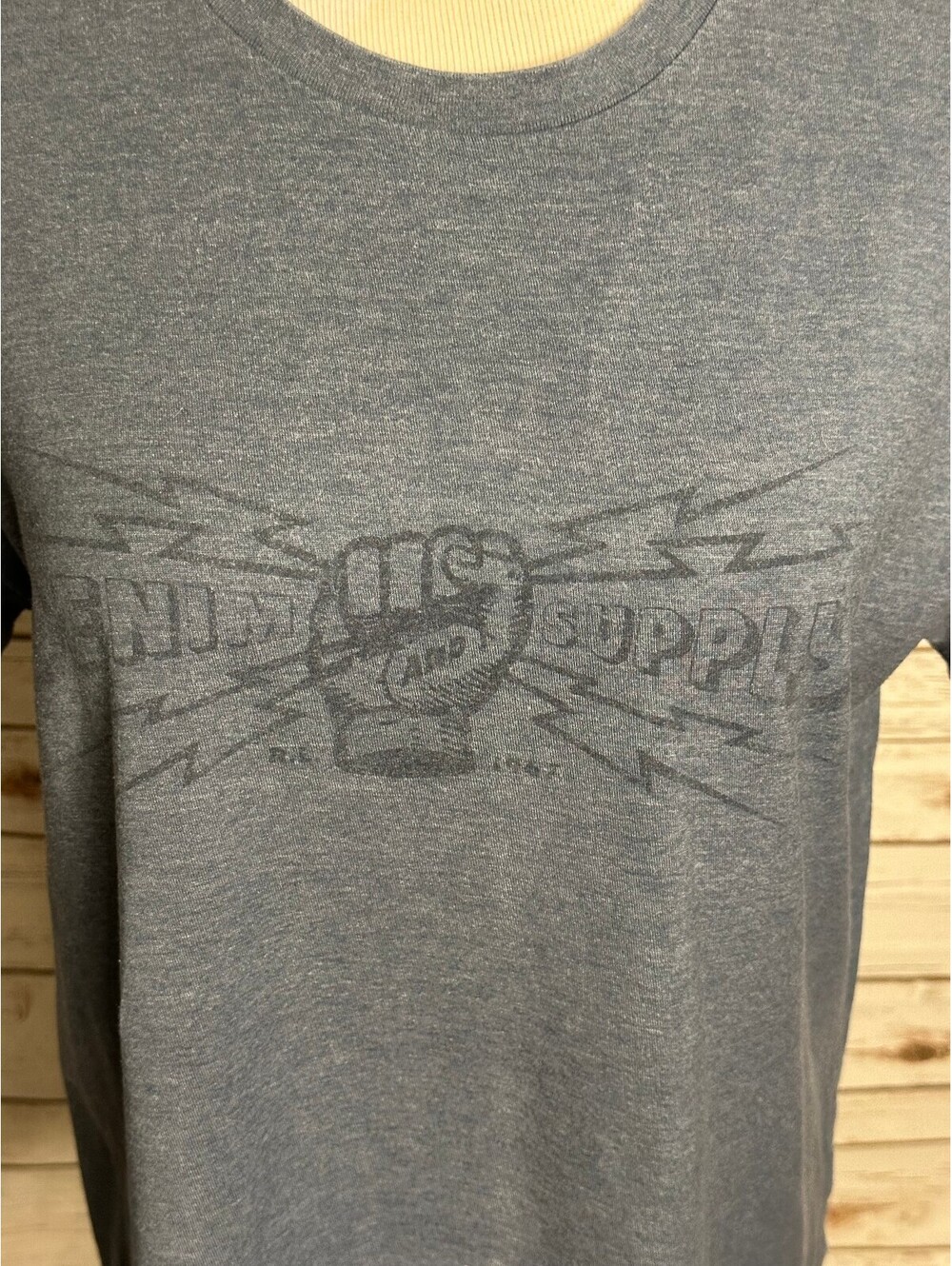 Denim & Supply Ralph Lauren heather blue short sleeve graphic tee Medium - Picture 4 of 7
